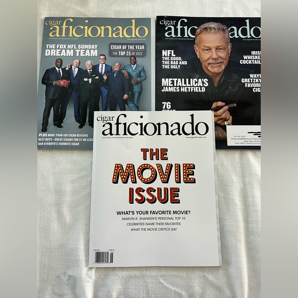 Set of three Magazines Cigar Aficionado
